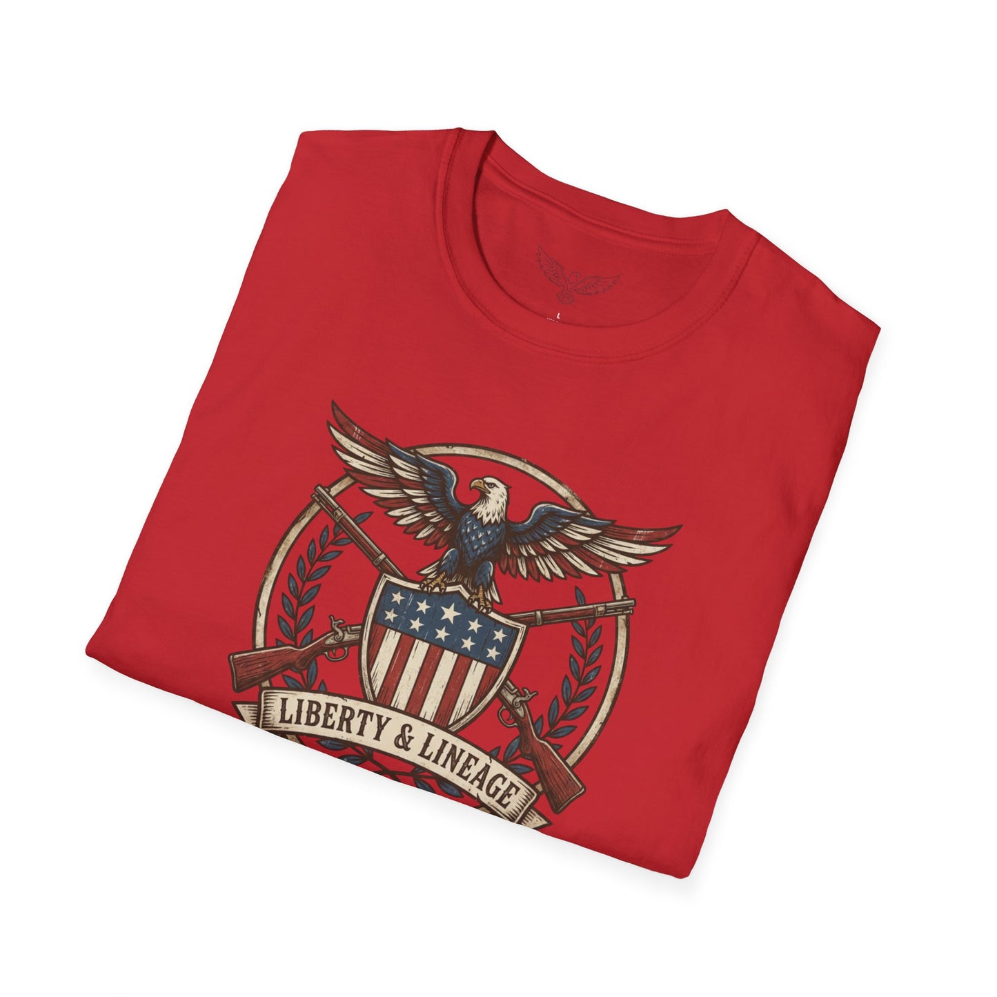 L&L T-Shirt - Patriotic Eagle Crest Emblem Tee