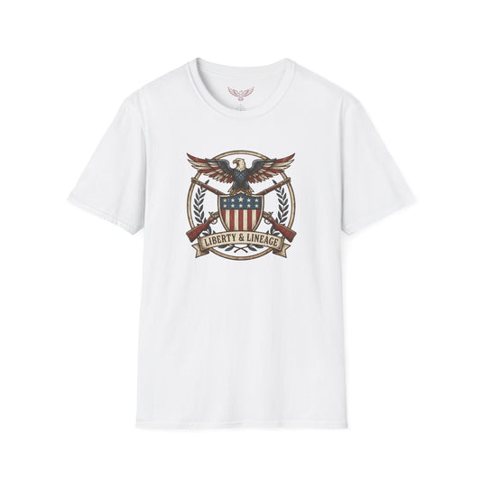 L&L T-Shirt - Patriotic Eagle Crest Emblem Tee