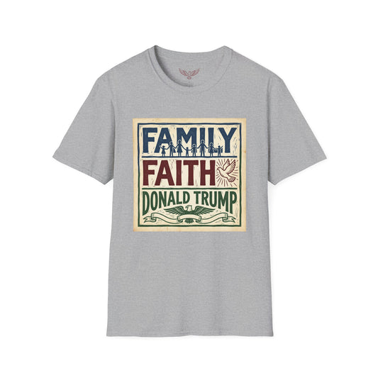 L&L T-Shirt - Family, Faith, Donald Trump - V2