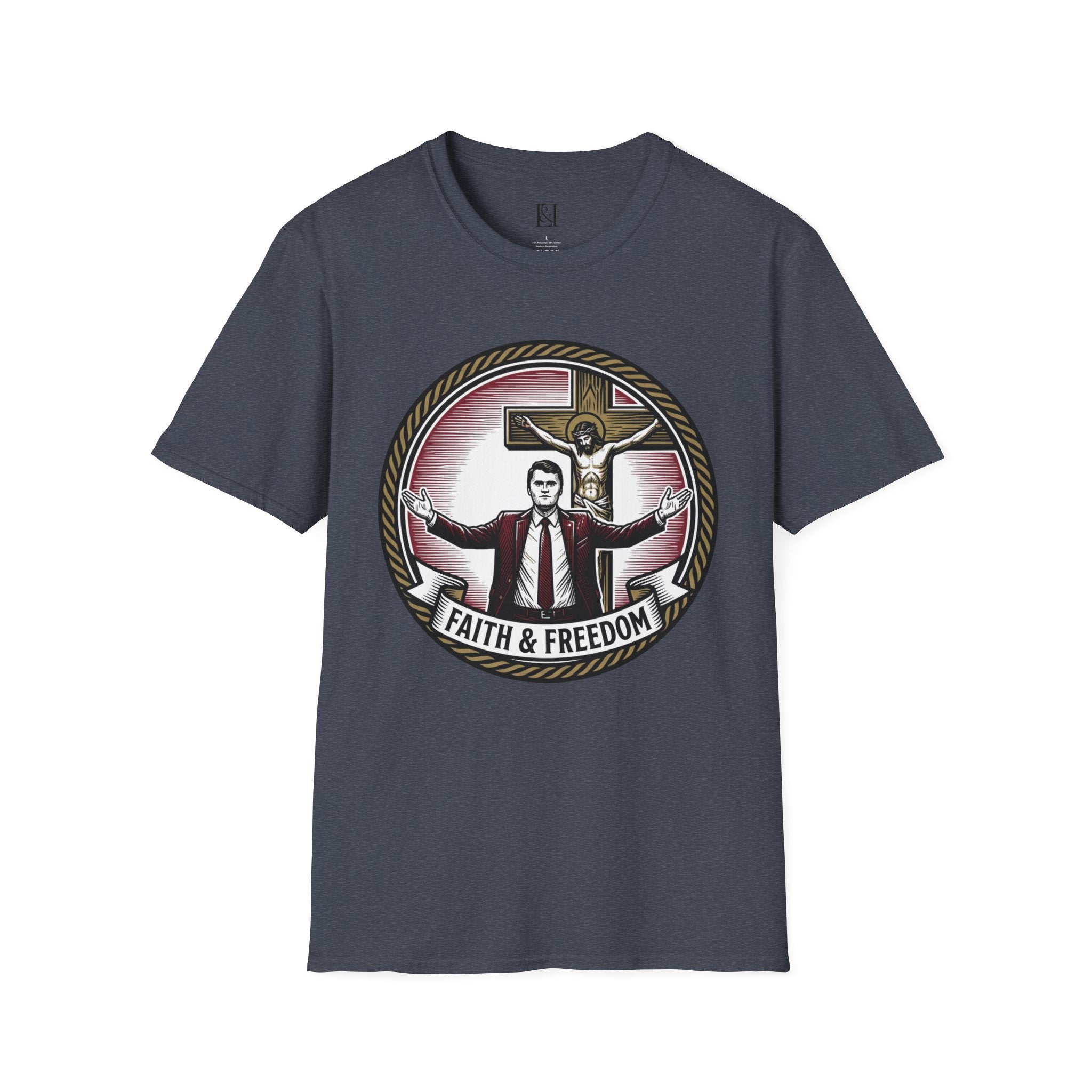 L&L T-Shirt - Charlie Kirk: Faith & Freedom