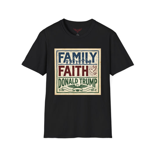 L&L T-Shirt - Family, Faith, Donald Trump - V2